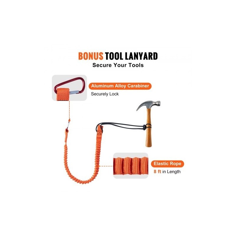 Flipline polyesteripäällysteinen terässydämellinen 16 mm 3 m alumiinikarabiinilla puuhun kiipeilyyn