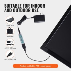 LED-viestitaulu karkaistusta lasista 405×605 mm RGB-valaistus pyyhittävä pinta 8 liitua kaukosäädin