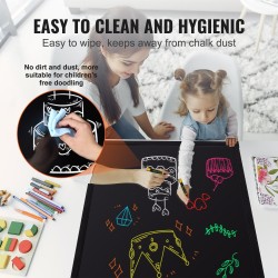 LED-viestitaulu karkaistulla lasilla alumiinirunko 59,8x79,8 cm ripustettava ylös alas säädettävä