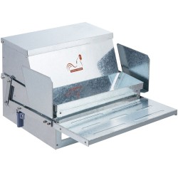 Automaattinen kanaruokinta astia galvanoidusta teräksestä 11 3 kilogramman kapasiteetilla ulkokäyttöön