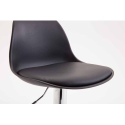 Tyylikäs säädettävä baarijakkara pyörivällä istuimella ja jalkatuella