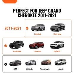 Poikittaiskiskot alumiinia kantavuus 90,72 kg lukkoilla Jeep Grand Cherokee 2011–2021 2 kpl