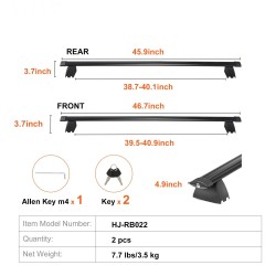 Poikittaiskiskot alumiinia kantavuus 90,72 kg lukkoilla Jeep Grand Cherokee 2011–2021 2 kpl