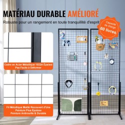 Verkkopaneelitornit 1022A-teräs 840x578 mm 2 kpl kaksipuoliset taittuvat koukuilla