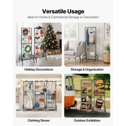 Ritiläseinäpakkaus mustaa hiiliterästä 3 kpl 600 x 400 x 1640 mm pyörillä