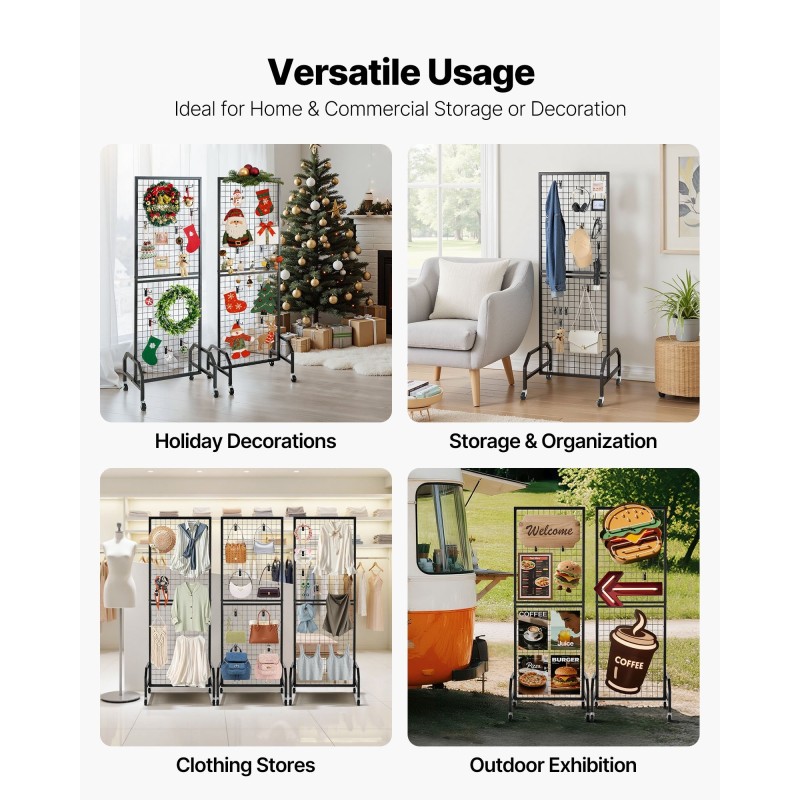 Ritiläseinäpakkaus mustaa hiiliterästä 3 kpl 600 x 400 x 1640 mm pyörillä