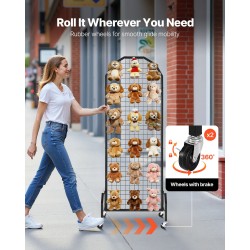 Siirrettävät verkkoseinäpaneelit 2 kpl hiiliteräs 600×1640 mm musta pyörillä 20 koukkua