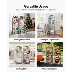 Siirrettävät verkkoseinäpaneelit 2 kpl hiiliteräs 600×1640 mm musta pyörillä 20 koukkua