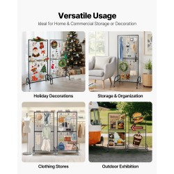 Ritiläseinät 2 kpl musta hiiliteräs 898 x 1798 mm pyörillä 20 koukkua