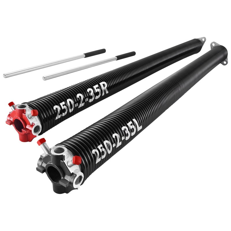 Vääntöjousipari autotallin nosto-oveen teräs 82B 6,35×50,8×889 mm elektrolyyttimaalattu