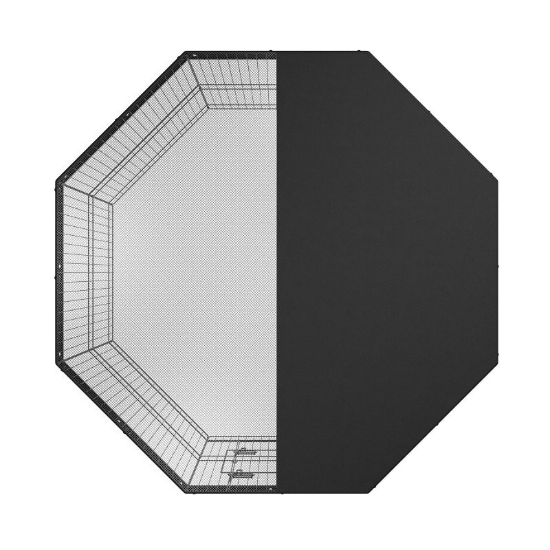 Metallinen 8-paneelinen taittuva lemmikkiaitaus 160 cm halkaisija 61 cm korkea