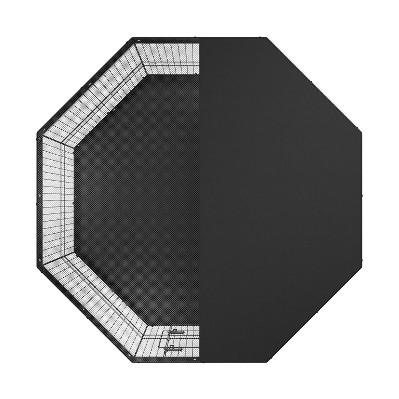 Koiran leikkiaitaus metallia 8 paneelia halkaisija 160 cm päällisellä ja pohjamatolla