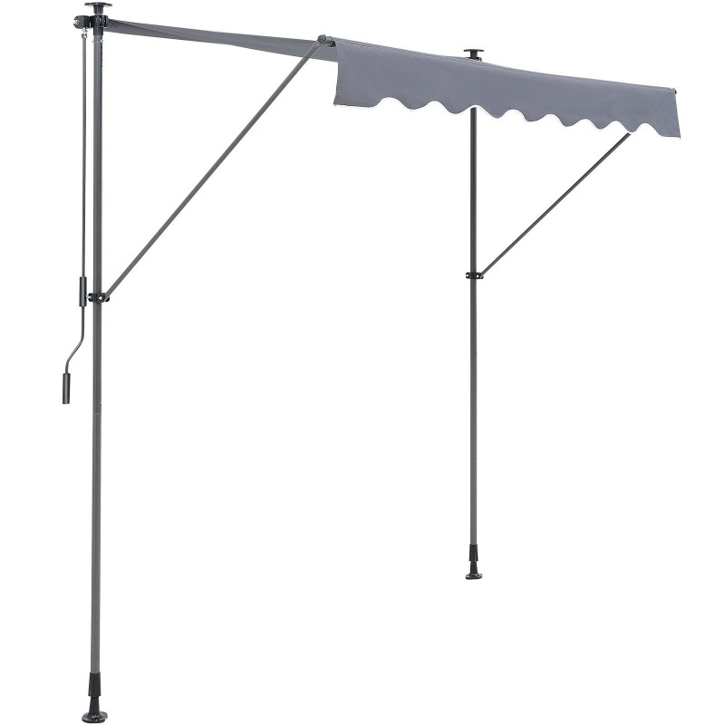 Manuaalinen sisäänvedettävä terassimarkiisi 78 x 47 tuumaa 39 tuuman aurinkosuojaverho ulkokäyttöön