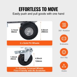Käsikärry taittuva kaksitoiminen ja tasokärry alumiini- ja hiiliteräsrunko 454 kg kantavuus