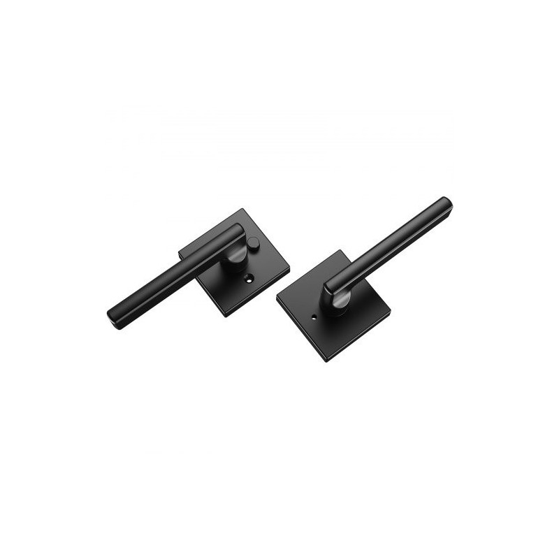 Ovenkahvasetti 5 kpl sinkkiseos matta musta käännettävä avaimeton lukitus 45° kääntö sisäoviin