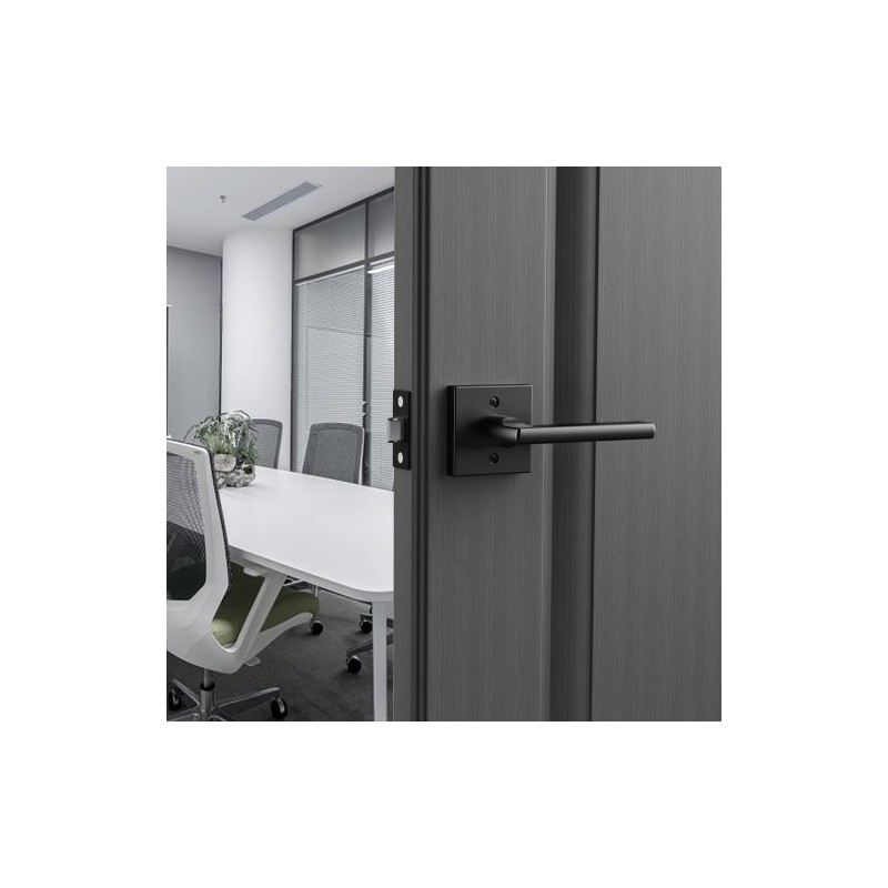 Väliovenpainike mattamusta sinkkiseos 1 kpl avaimeton käännettävä sisäoviin 35–45 mm