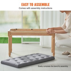 Verhoiltu penkki pellavakankaalla ja muistivaahdolla kumipuujaloilla tummanharmaa eteiseen