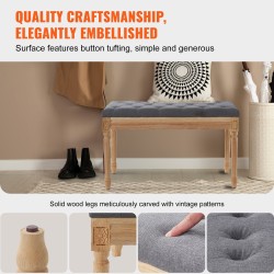 Verhoiltu penkki pellavakankaalla ja muistivaahdolla kumipuujaloilla tummanharmaa eteiseen