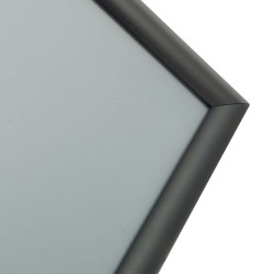 Julisteteline alumiinirunko 11 x 17 tuuman julisteille säädettävä korkeus vesitäytettävä jalusta musta