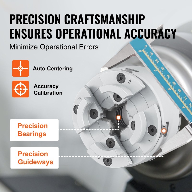 nelileukainen itsestään keskittävä sorvi-istukka teräs yhdeksänkymmentäkuusi millimetriä
