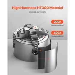 4-leukainen sorvin istukka HT300 80 mm 5-80 mm puristusalue sisä- ja ulkopuristukseen