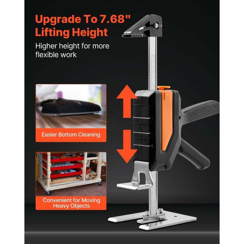 Käsikäyttöinen nostin 2 kpl 200 kg 195 mm magneettinen vatupassi musta