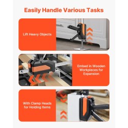 Käsikäyttöinen nostin 2 kpl 200 kg 195 mm magneettinen vatupassi musta