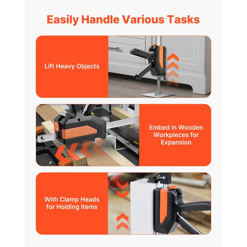 Käsikäyttöinen nostin 2 kpl 200 kg 195 mm magneettinen vatupassi musta