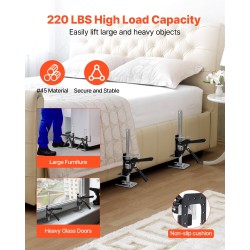 Käsikäyttöinen nostin painevaletusta alumiinista ja teräksestä 2 kpl 150 kg 180 mm