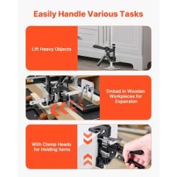 Käsikäyttöinen nostin painevaletusta alumiinista ja teräksestä 2 kpl 150 kg 180 mm