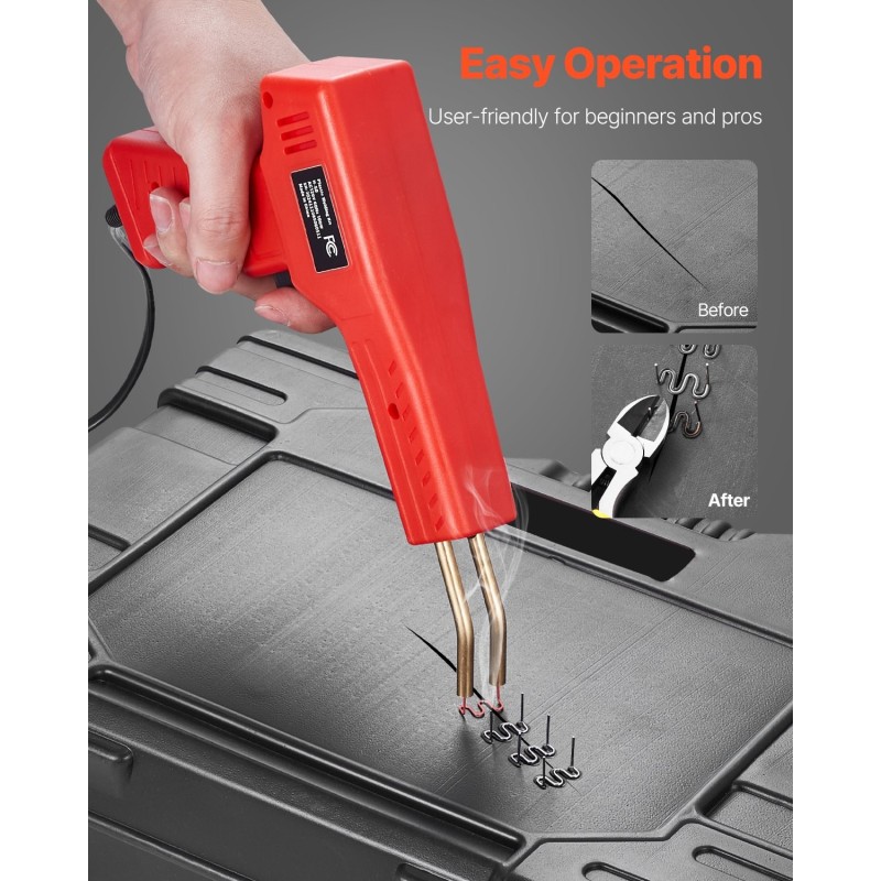 Muovihitsauspakkaus 100 W pistooli 60 ja 100 W juotoskolvi 1000 kuumaa niittiä