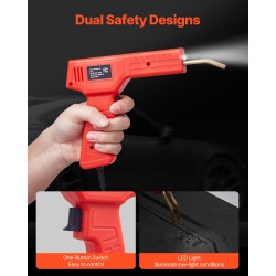 Muovihitsauspistooli 100 W 800 kpl kuumia niittejä LED-valolla puskureille kajakeille