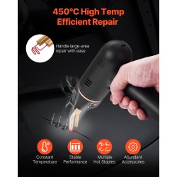 Muovihitsauspistooli akkukäyttöinen 120 wattia 400 kpl niittejä