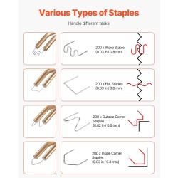 Muovihitsauspistooli akkukäyttöinen 120 wattia 400 kpl niittejä