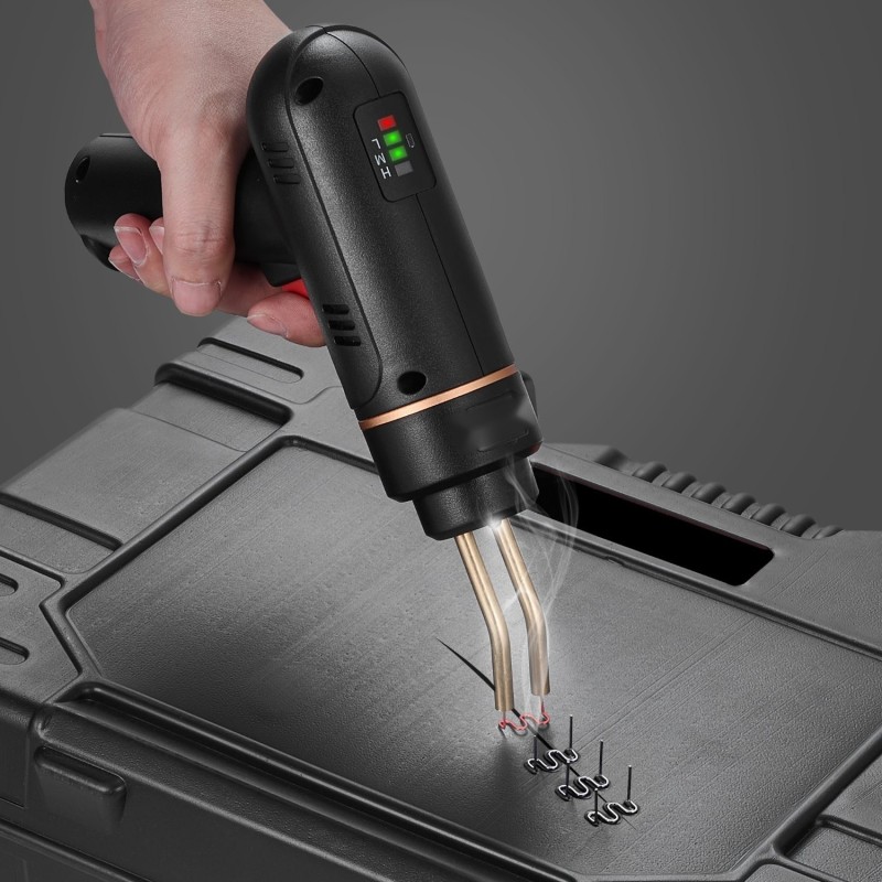 Muovihitsauspistooli akkukäyttöinen 120 wattia 400 kpl niittejä