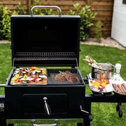 Valurautainen esimaustettu kaksipuoleinen paistolevy 425x246 mm sopii kahdelle polttimelle