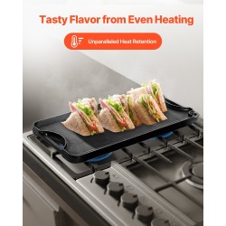 Valurautaparila 20x10 tuumaa esimaustettu kaksipuolinen kahvallinen musta