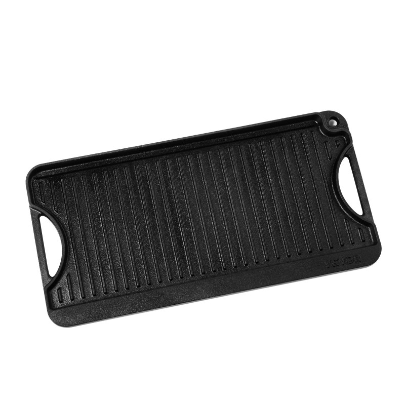 Valurautaparila 20x10 tuumaa esimaustettu kaksipuolinen kahvallinen musta