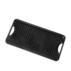 Valurautaparila 20x10 tuumaa esimaustettu kaksipuolinen kahvallinen musta