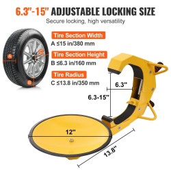 Renkaan lukko Q235-teräs säädettävä 160–380 mm 1 kpl autoihin