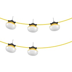 Rakennustyömaan ketjuvalosarja 15,24 metriä 5 lamppua 50 wattia vesitiivis 5000 lumenia
