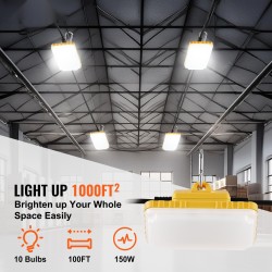 Työmaavalosarja 30,5 m 10 lamppua 150W 15000 lumenia roiskevesisuojattu 5000–5500K yhdistettävissä