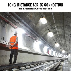 Työmaavalosarja 30,5 m 10 lamppua 150W 15000 lumenia roiskevesisuojattu 5000–5500K yhdistettävissä
