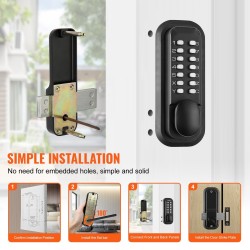 Mekaaninen avaimeton ovisalpa sinkkiseoksinen 14-näppäininen koodinäppäimistö pintakiinnitys ulkokäyttöön