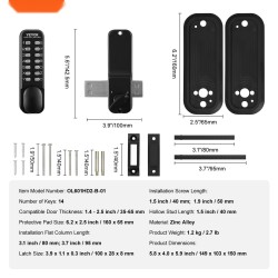 Mekaaninen avaimeton ovisalpa sinkkiseoksinen 14-näppäininen koodinäppäimistö pintakiinnitys ulkokäyttöön