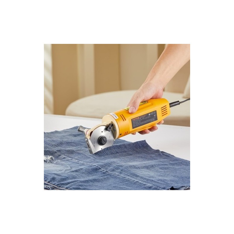 Sähköinen käsikäyttöinen kangasleikkuri 170 W 70 mm seosteräterä 25 mm leikkuupaksuus