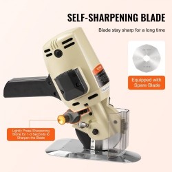 Sähköinen kangasleikkuri 250W kahdeksankulmainen 100 mm seosterä 27 mm leikkuupaksuus varaterä teroituskivet