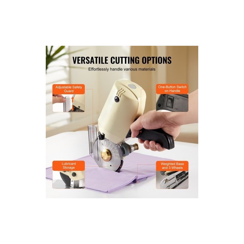 Sähköinen kangasleikkuri 250W kahdeksankulmainen 100 mm seosterä 27 mm leikkuupaksuus varaterä teroituskivet