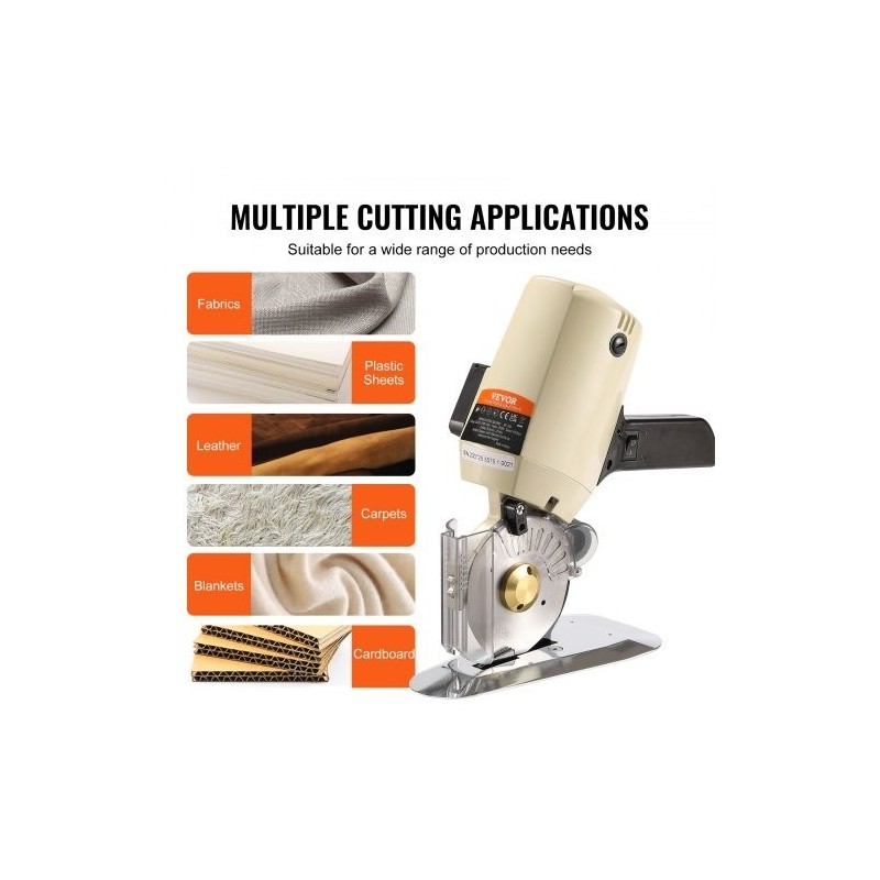 Sähköinen kangasleikkuri 250W kahdeksankulmainen 100 mm seosterä 27 mm leikkuupaksuus varaterä teroituskivet