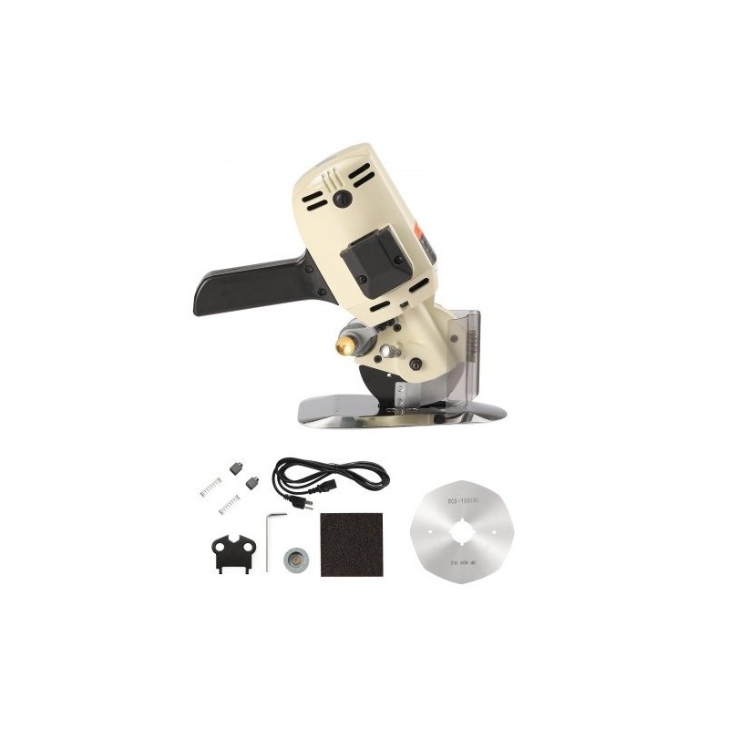 Sähköinen kangasleikkuri 250W kahdeksankulmainen 100 mm seosterä 27 mm leikkuupaksuus varaterä teroituskivet